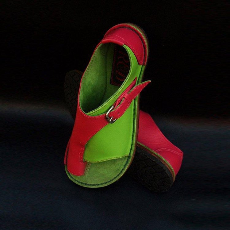 Damen Komfortable Zehensteg-Sandalen mit verstellbarem Riemen und anatomischem Fußbett R&B