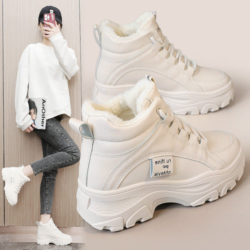 Damen Winterliche High-Top Sneakers mit kuscheligem Innenfutter und rutschfester Sohle R&B