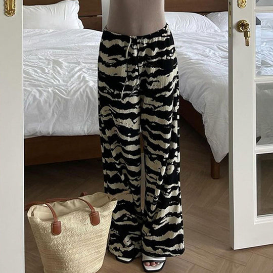 Damen bequeme Schlafhose mit motivierendem Print R&B