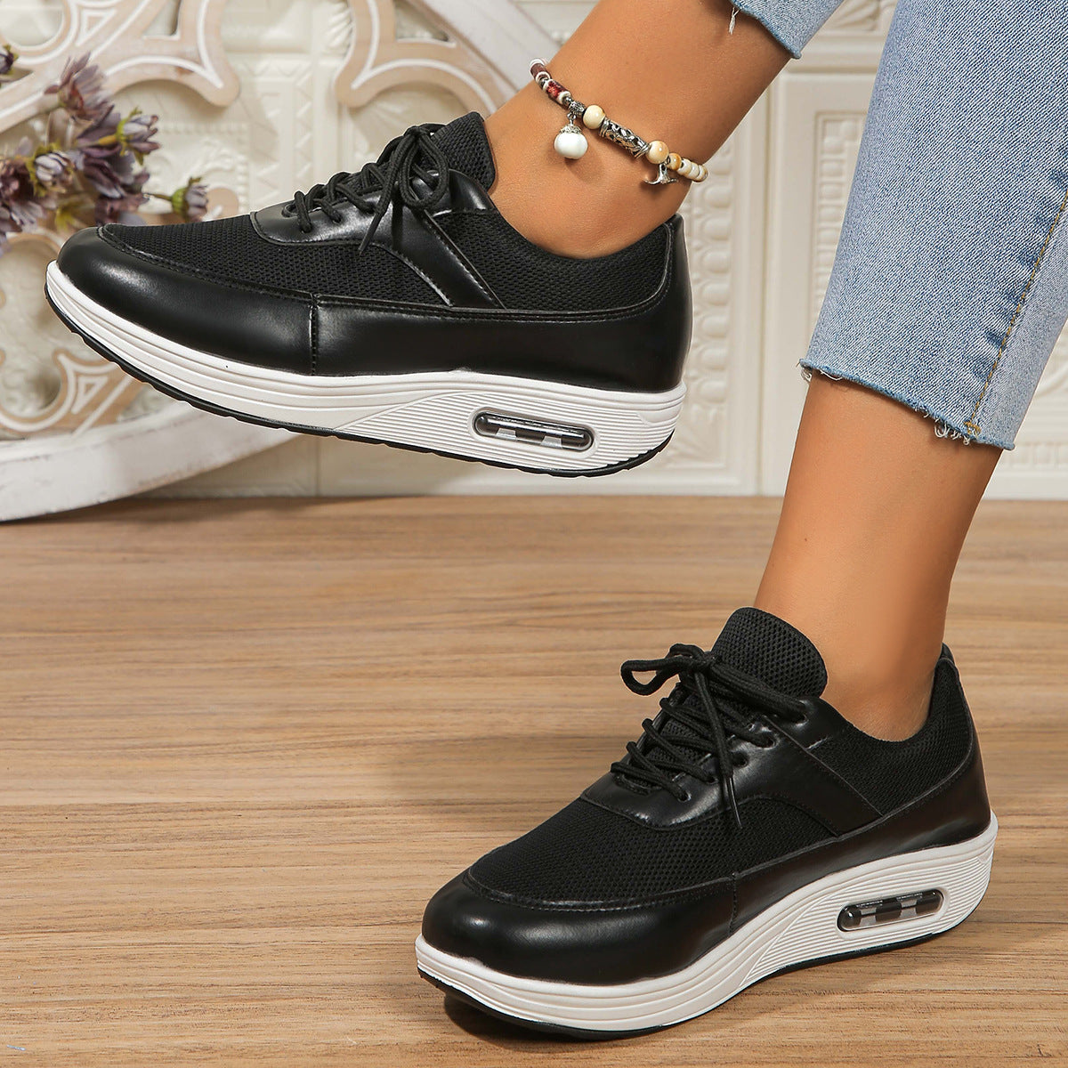 Damen Sportliche Air-Optimierte Sneakers mit atmungsaktivem Netzobermaterial R&B