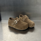 Damen Komfortable Wildleder-Clogs mit elegantem Schnallenverschluss R&B