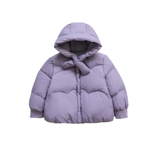 Damen Voluminöse Steppjacke mit Kapuze und hohem Kragen R&B