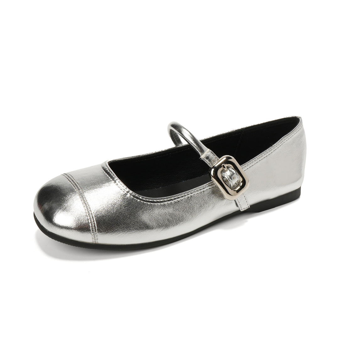 Damen Ballerinas mit modischer Schnallenapplikation R&B