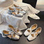 Damen Elegante Slingback-Ballerinas mit modischem Kreuzband R&B