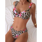 Damen Triangel-Bikini mit innovativem Tiermuster R&B