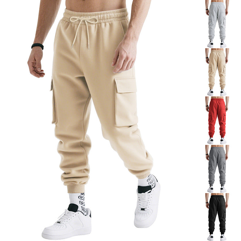 Herren Cargo-Jogginghose mit seitlichen Taschen und elastischem Bund R&B