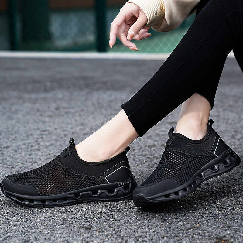 Damen Atmungsaktive Freizeitschuhe mit elastischem Slip-On Design