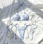 Damen Triangel-Bikini mit verspielten Muschel-Akzenten R&B