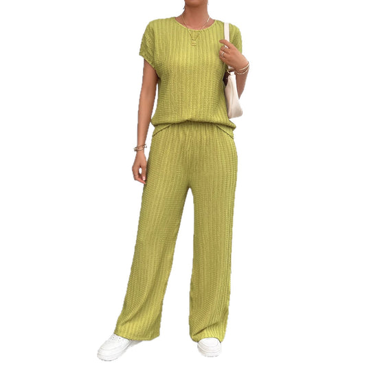 Damen Elegantes Lounge-Set mit feinen Streifen und entspannter Passform R&B