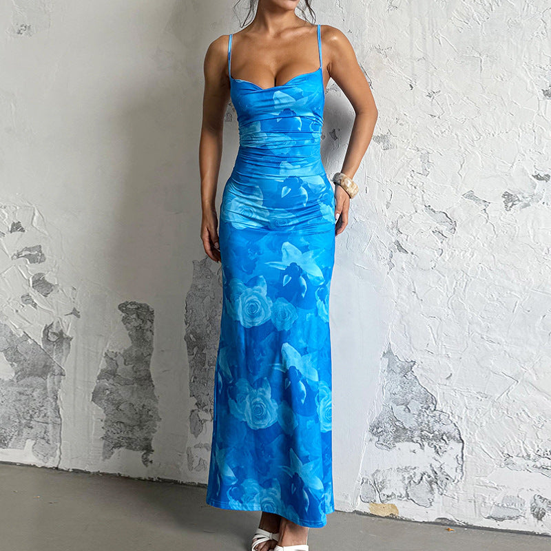 Damen Figuroptimiertes Maxikleid mit floralem Design R&B