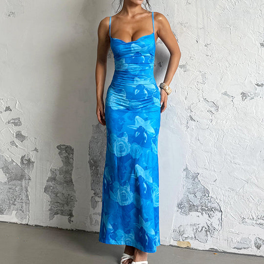 Damen Figuroptimiertes Maxikleid mit floralem Design R&B