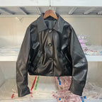 Damen Kunstlederjacke mit modernen Knopfdetails R&B