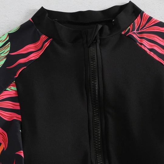 Damen Sportlicher Einteiler mit kurzem Ärmel und floralem Design R&B
