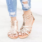 Damen farbenfrohe Strandsandalen mit verstellbaren Riemen und anatomischem Fußbett R&B