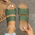 Damen elegante und luftige Sandalen mit floralem Riemendesign R&B
