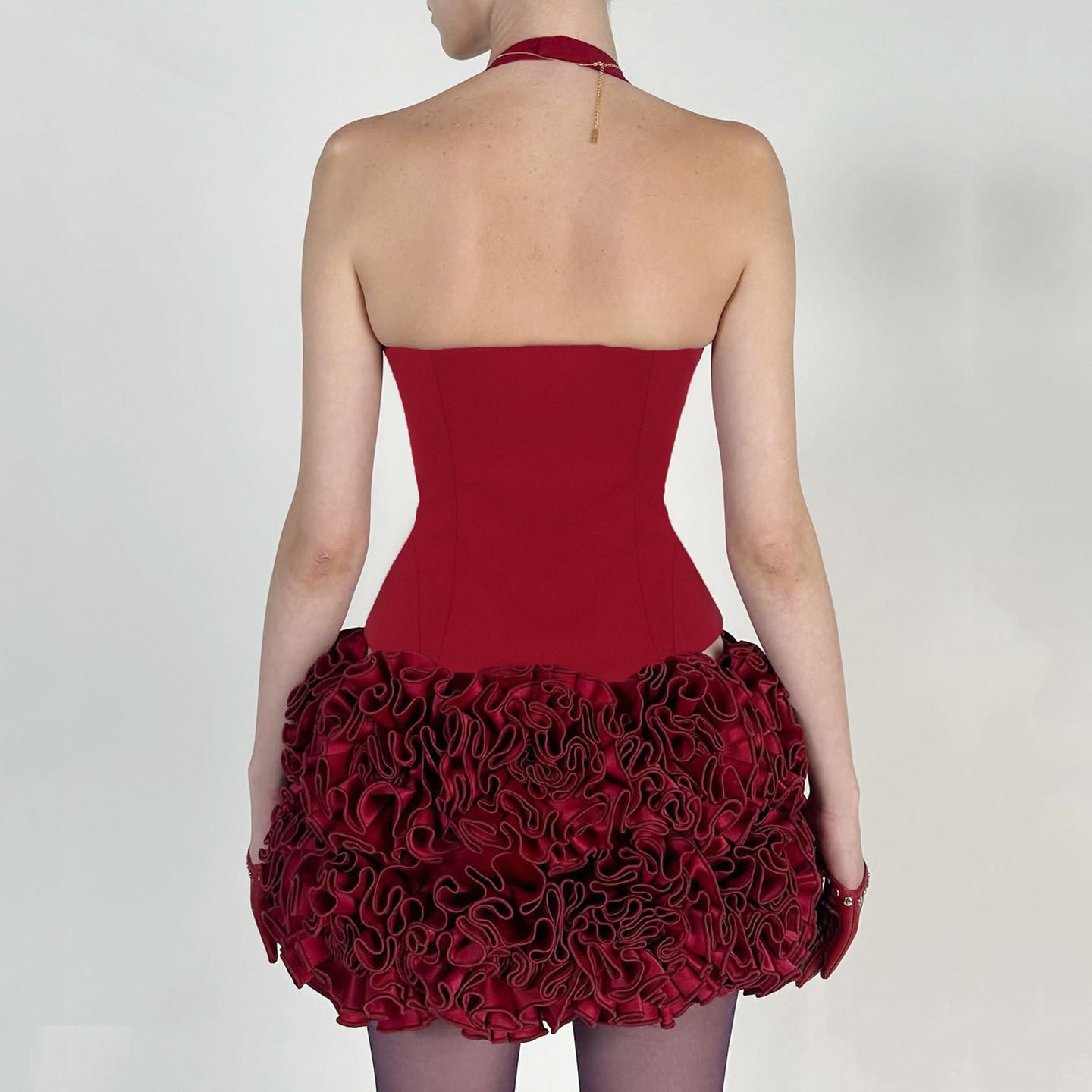 Damen-Haltertop mit raffinierten Zipp-Details und Baumwollmix R&B