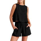 R&B | Zweiteiliges Set aus ärmellosem Oberteil und Shorts
