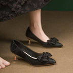 Damen elegante Pumps mit dekorativem Schleifenakzent