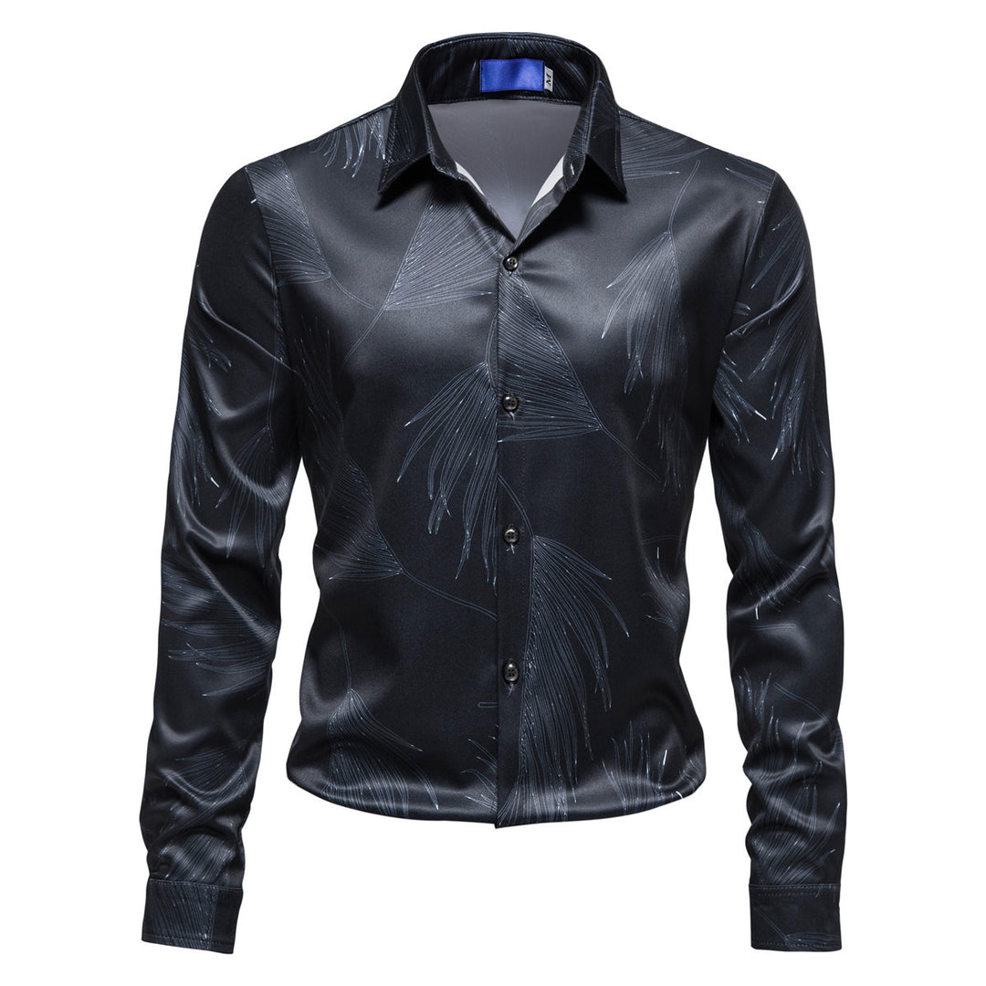 Herren Hemd mit elegantem Muster und modernem Glanz R&B