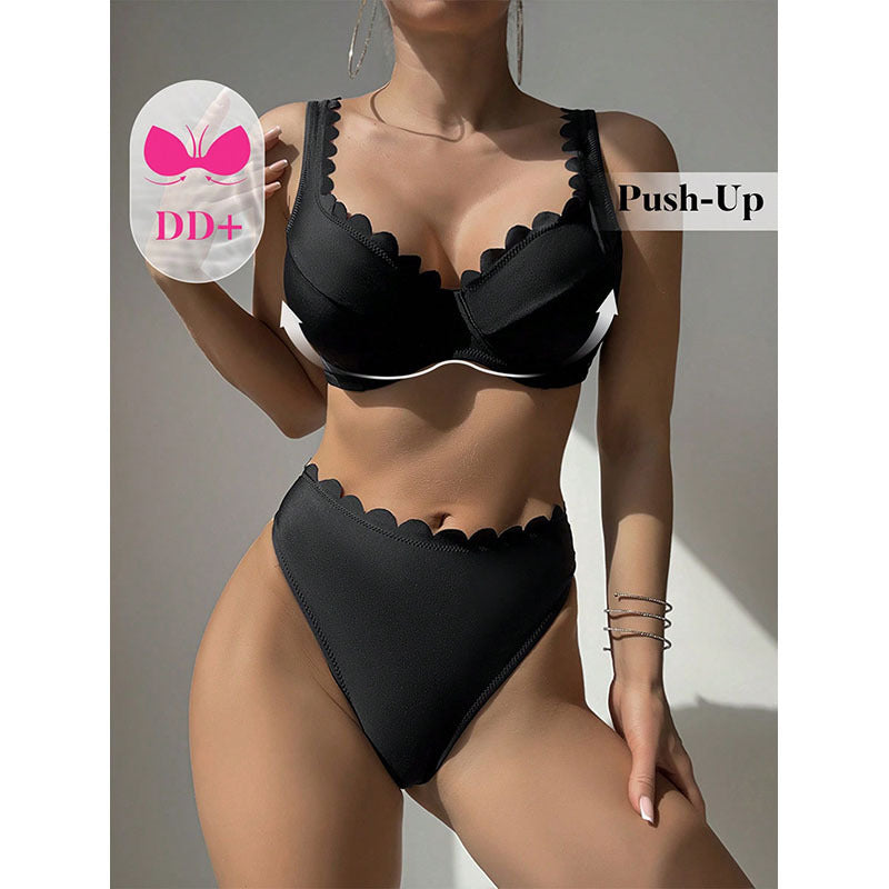 Damen Bikini-Set mit eleganten Wellenspitzen R&B