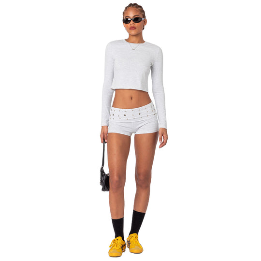 Damen Modische Shorts mit glitzernden Akzenten R&B