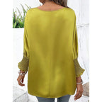 Damen elegantes Blusentop mit trendigen Puffärmeln R&B