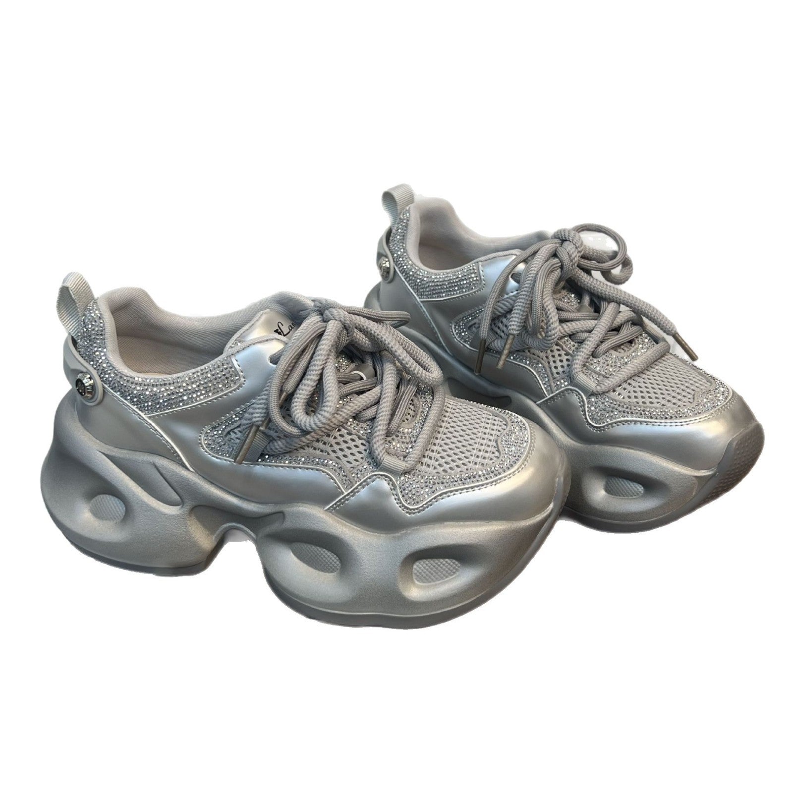 Damen Sportliche Sneakers mit Glitzer-Akzenten und innovativer Dämpfungstechnologie R&B