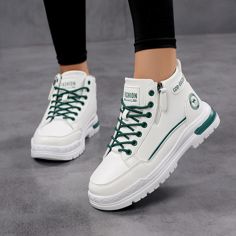 Damen modische High-Top Sneakers mit praktischer Schnürung R&B