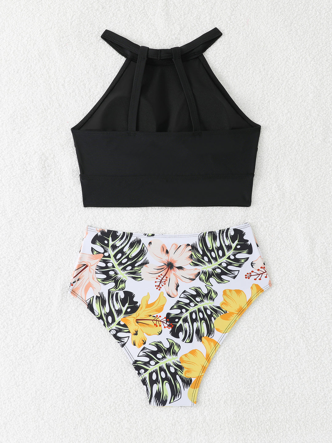 Damen Bikini-Set mit hohem Bund und sportlichem Oberteil R&B