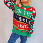Damen festlicher Pullover mit bunten Applikationen und verspieltem Design R&B