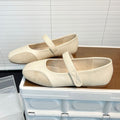 Damen Ballerinas mit modischem Riemenschluss aus hochwertigem Leder R&B