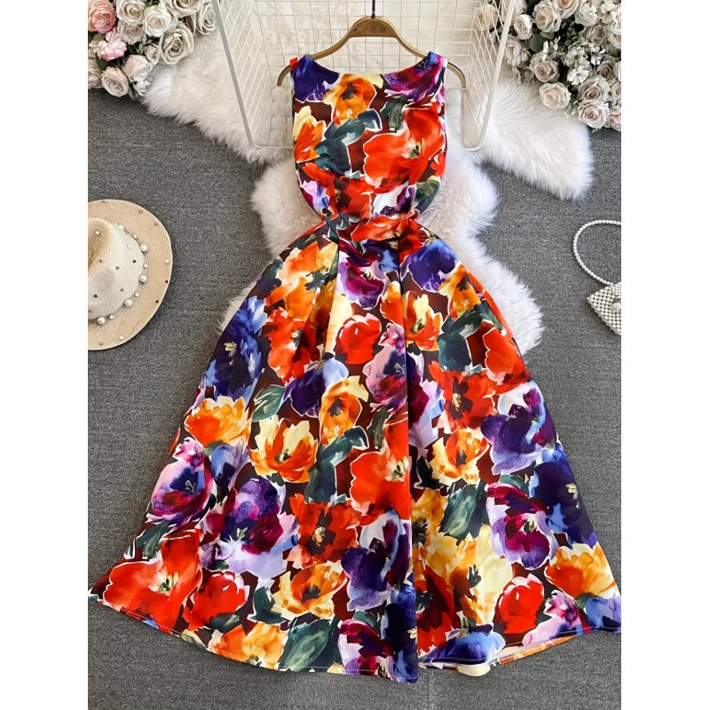 Damen Maxi-Kleid mit floraler Gestaltung und elegantem Schnitt R&B