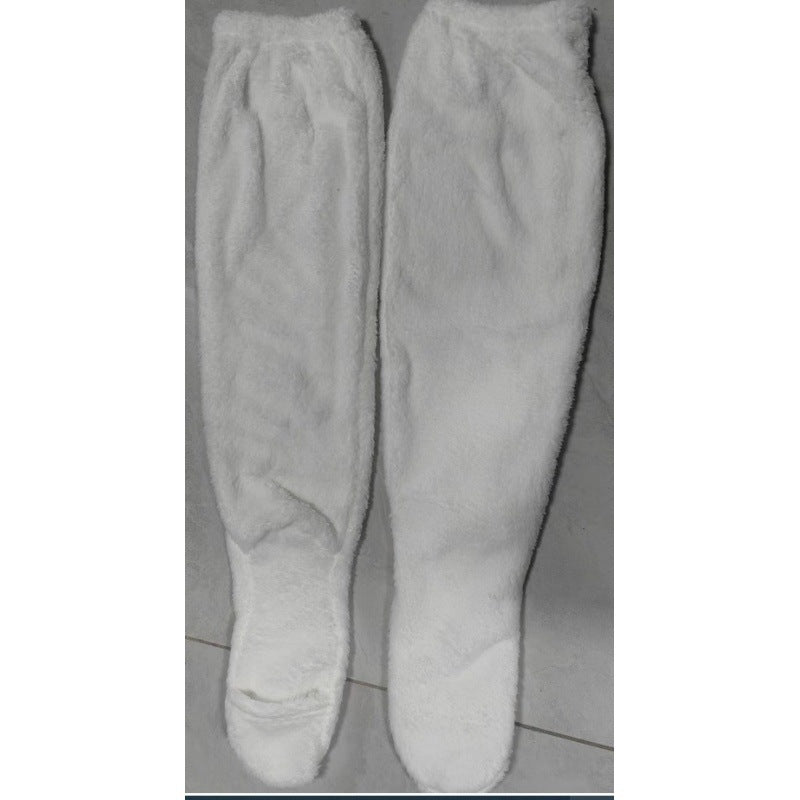 Damen Kuschelige Overknee-Socken aus weichem Fleece R&B