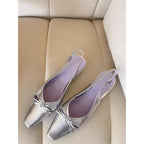 Damen Slingback-Pumps mit funkelnder Schleifenverzierung R&B