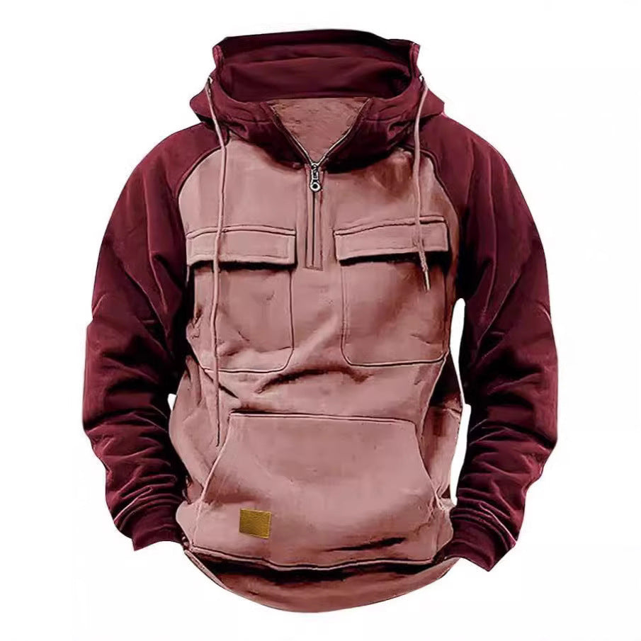 Herren funktionale Kapuzenjacke mit praktischen Taschen R&B