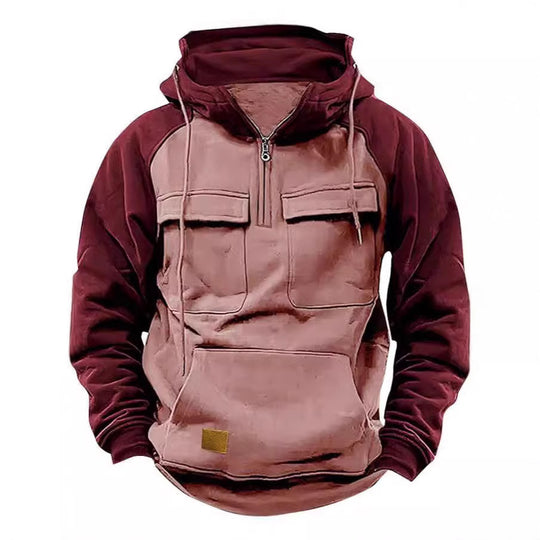 Herren funktionale Kapuzenjacke mit praktischen Taschen R&B