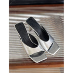 Damen elegante Plattensandalen mit geschwungenem Design R&B
