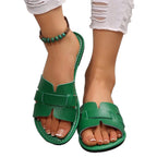 Damen Slipper mit modischem Riemen-Design und bequemer Fußbettung R&B