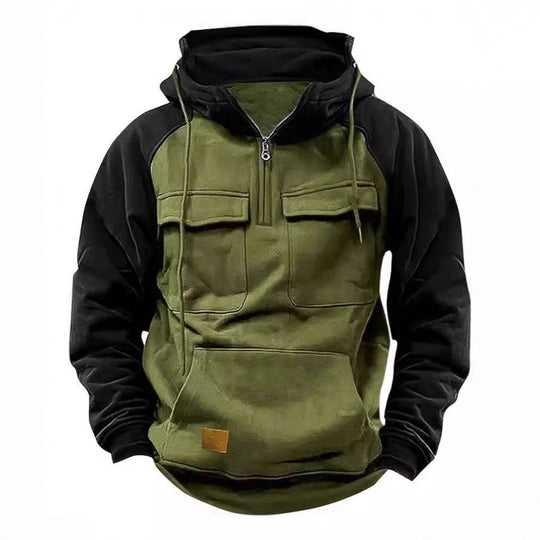 Herren funktionale Kapuzenjacke mit praktischen Taschen R&B