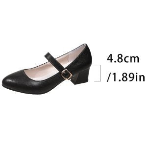 Damen elegante Mary Jane Pumps mit modischer Schnalle R&B