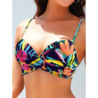 Damen Bikinibra mit floralem Twist-Design R&B
