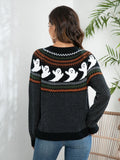 Damen Gruseliges Strickpullover mit Totenkopf-Motiv und weichem Material R&B