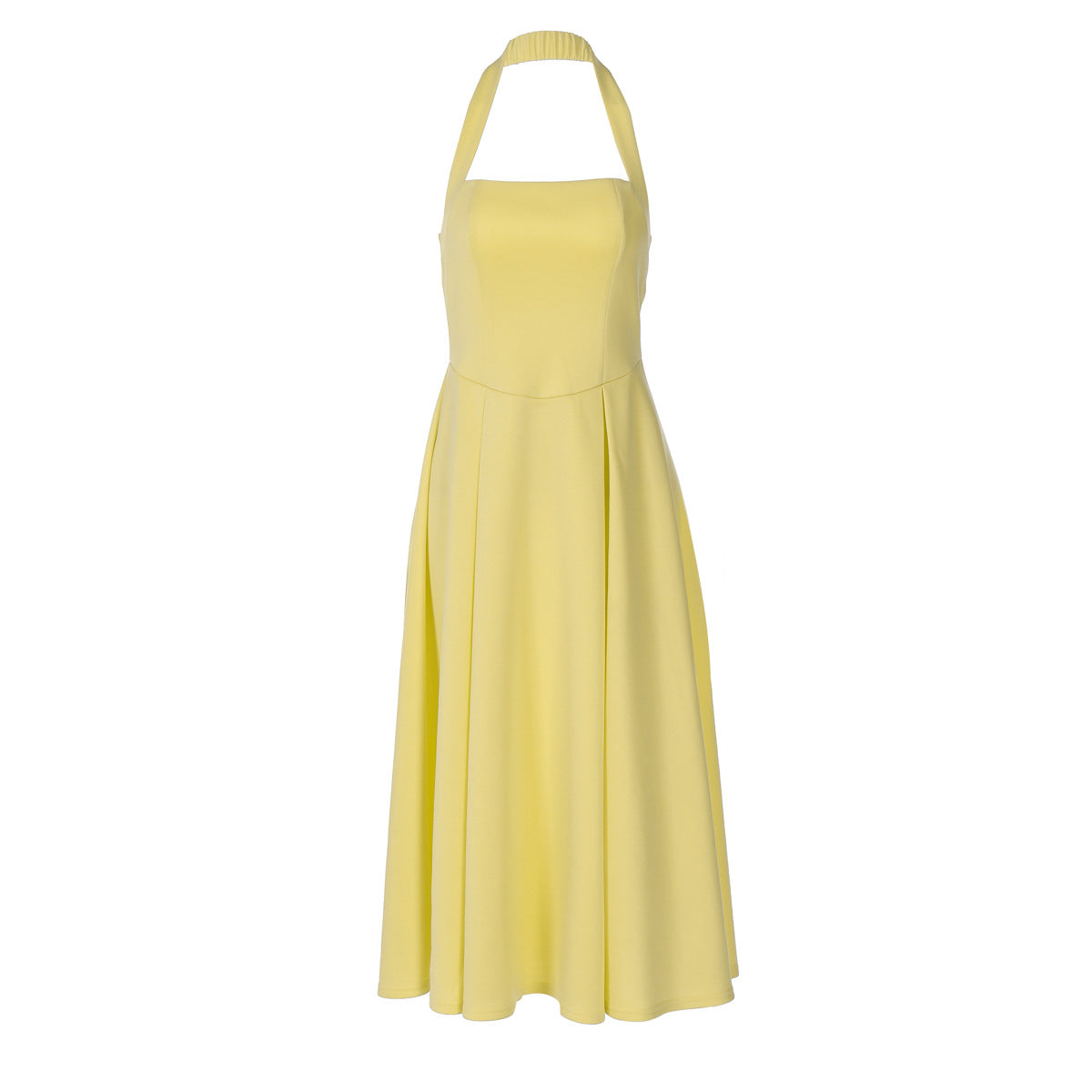 Damen Edles Maxikleid mit quadratischem Ausschnitt und schmalem Taillenband R&B