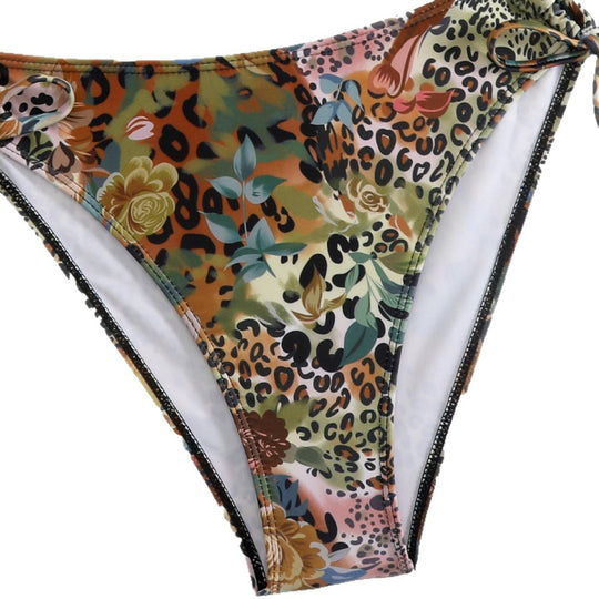 Damen Triangel-Bikini mit floralem und animalischem Design R&B