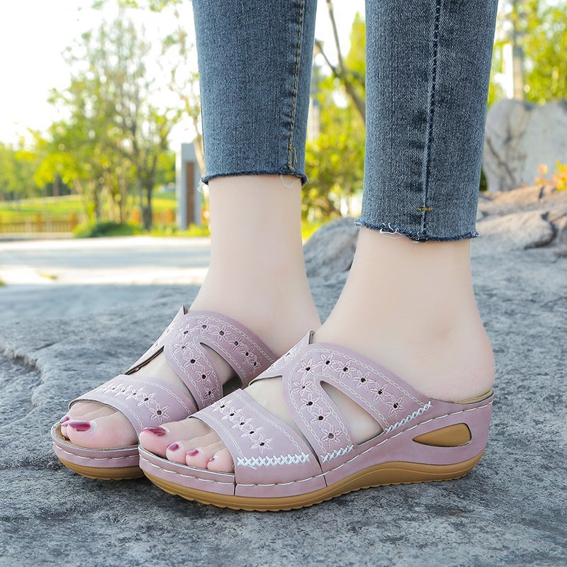 Damen Bequeme Clogs mit floralem Design und ergonomischer Sohle R&B