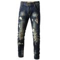 Herren Skinny Fit Jeans im Destroyed-Look R&B