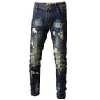 Herren Skinny Fit Jeans im Destroyed-Look R&B