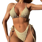 Damen Triangel-Bikini mit raffinierten Rüschendetails