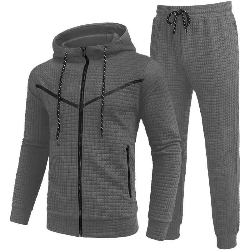 Herren Fleece-Jogginganzug mit strukturiertem Design R&B