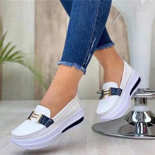 Damen modische Mokassins mit sportlichem Look und gepolsterter Sohle R&B